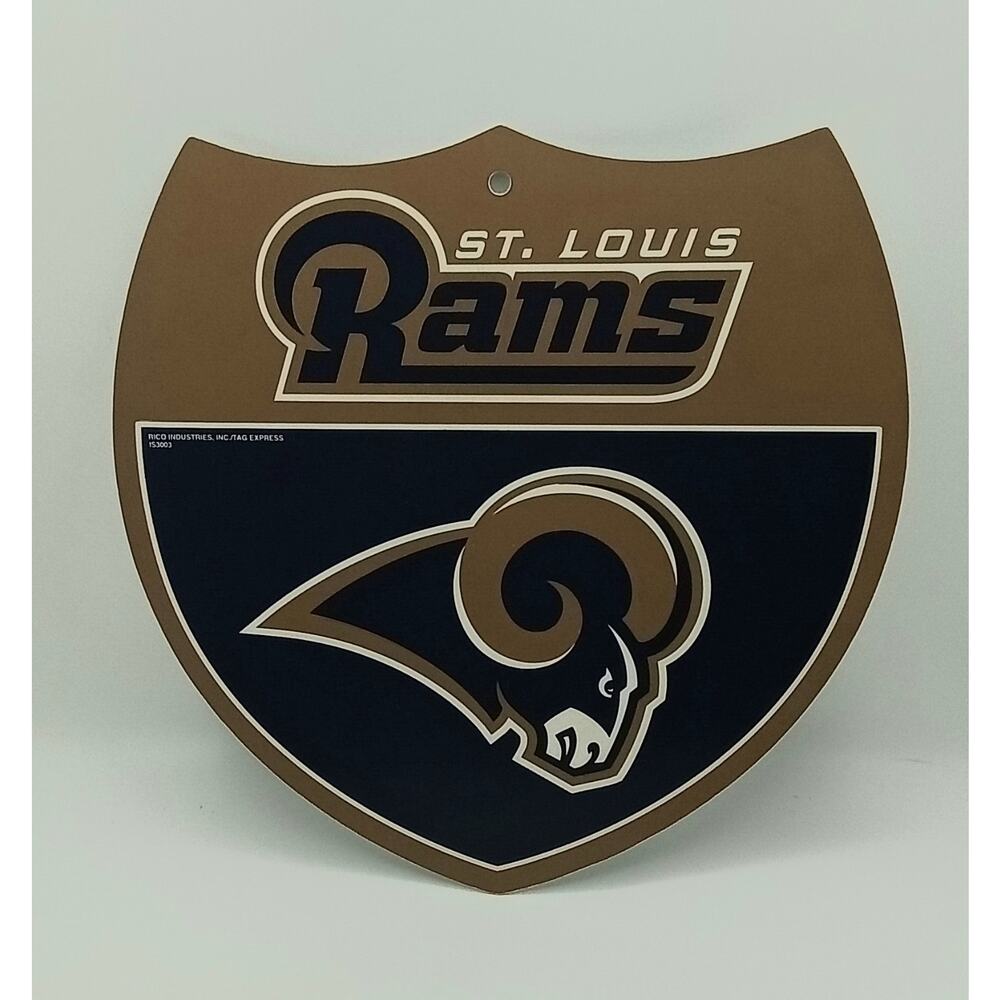 Vintage St. Louis Rams NFL Rico Industries Logo Sign 12x12